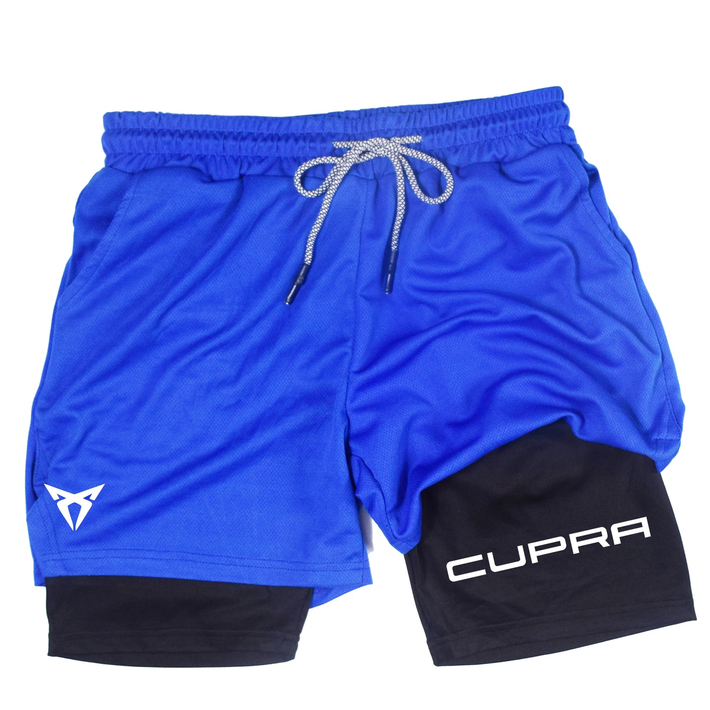 Men's Two-in-one Sports Shorts Breathable Casual Quick-drying Double-layer Shorts Summer Running Sportswear Bottoms M-3XL RL0244