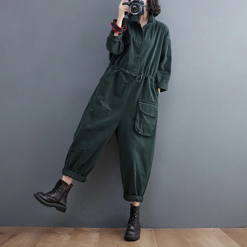Women's Casual One-Piece Autumn Clothes New Sle Retro Artistic Loose Large Size Inteated Pants Leisure Pants