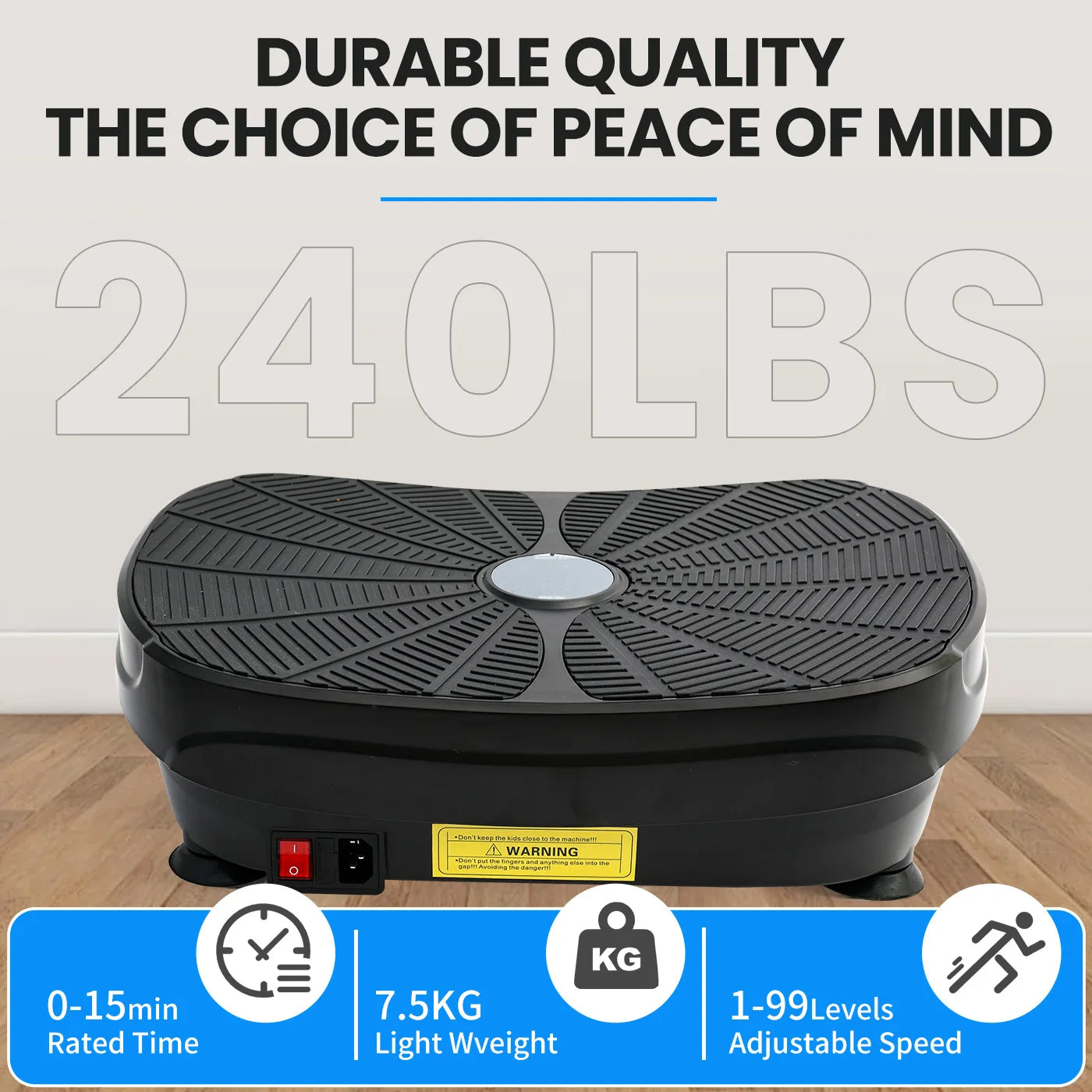 Vibration Plate Exercise Machine Whole Body Workout Power Vibration Shake Platform Fitness Lazy Slimming Resistance Bands