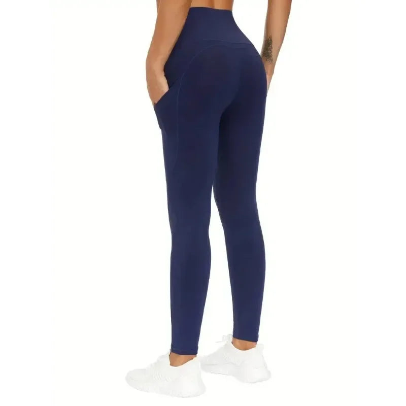 High Waist Yoga Leggings with Pocket Women Leggings Seamless Fitness High Elastic Fashion Hip Liftting Slim Gym Trainning Pants
