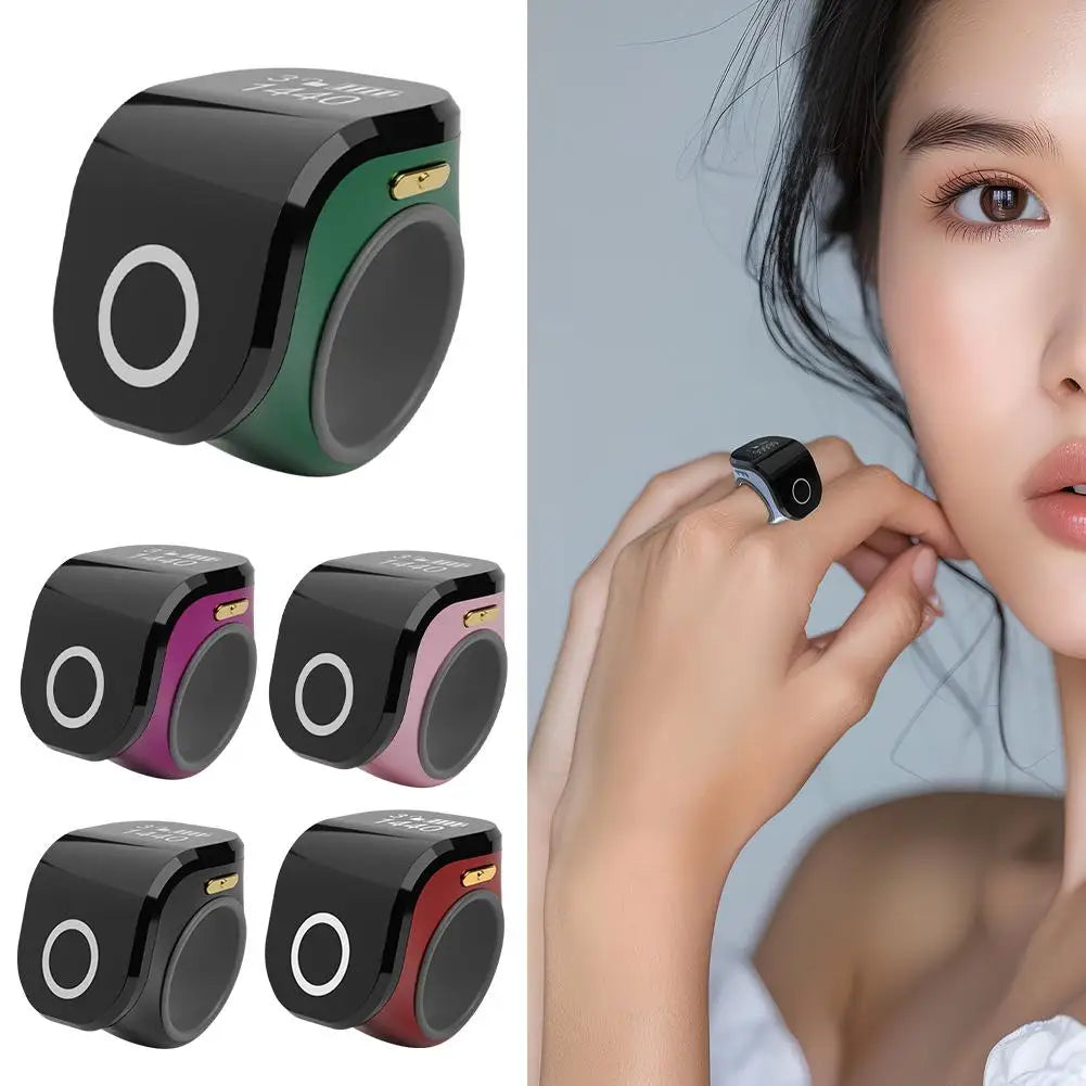 Digital Counter Portable Points Rechargeable Electronic Tally Hand Prayer Counter Waterproof Counter Silents Finger Counter D7v4