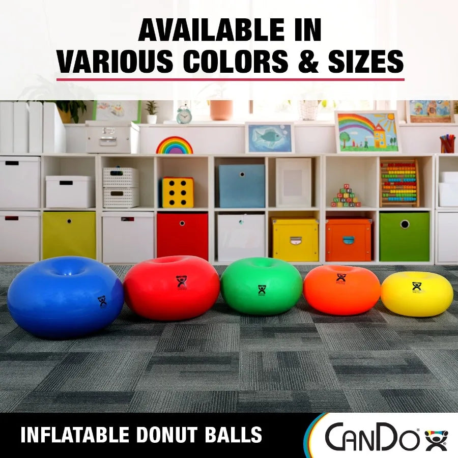 34" Donut Exercise Workout Core Training Swiss Stability Ball for Yoga Pilates and Balance Training in Gym Office or Classroom