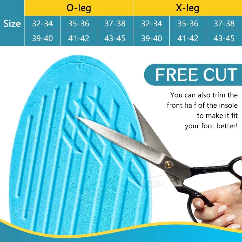 【Xxin】Men Women X leg Correction Insoles Orthopedic Shoe Pads O leg Insole Flat Arch Shoe Inserts Size 35-46