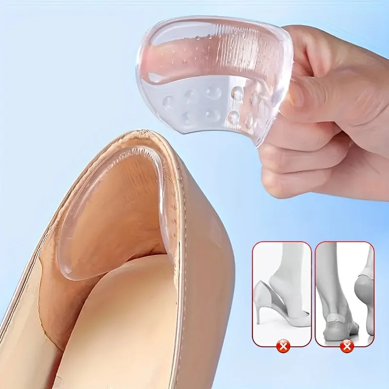 1Pair Heels Grips Silicone Heel Stickers for Women Men Anti Slip Heel Cushions Non-Slip Inserts Pads Foot Heel Care Protector