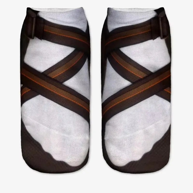 New Design Funny Fashion Harajuku Women Socks Novelty 3D Beer Pattern Socks Hiphop Solid Cotton Cool Ankle Short Socks