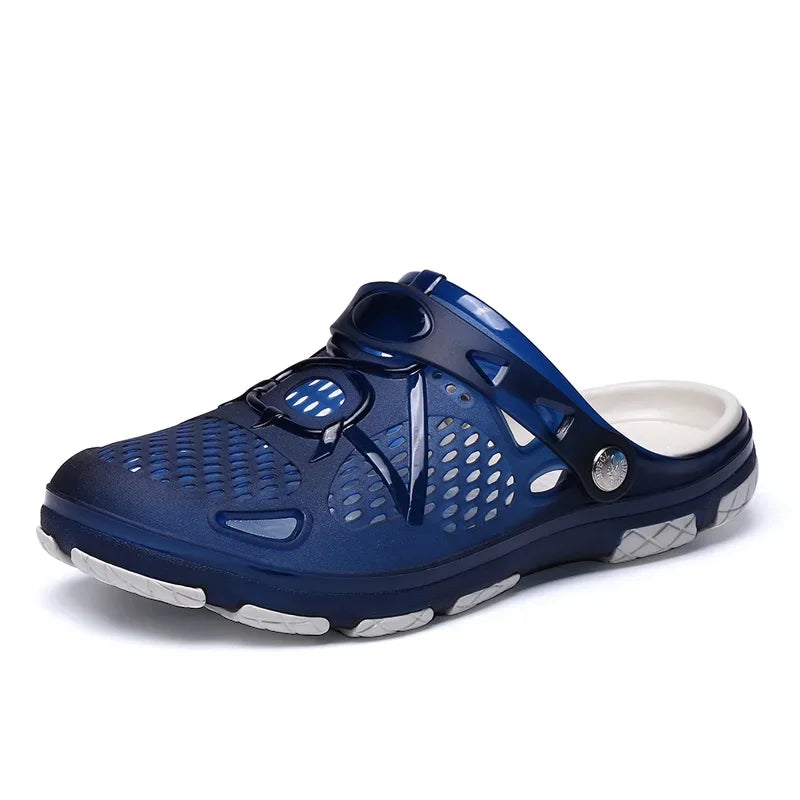 Fashion Men Slippers Casual Sandals Anti Slip Wear-Resistant Breathable Cushioning Color Blocking Design Versatile Sport Shoes