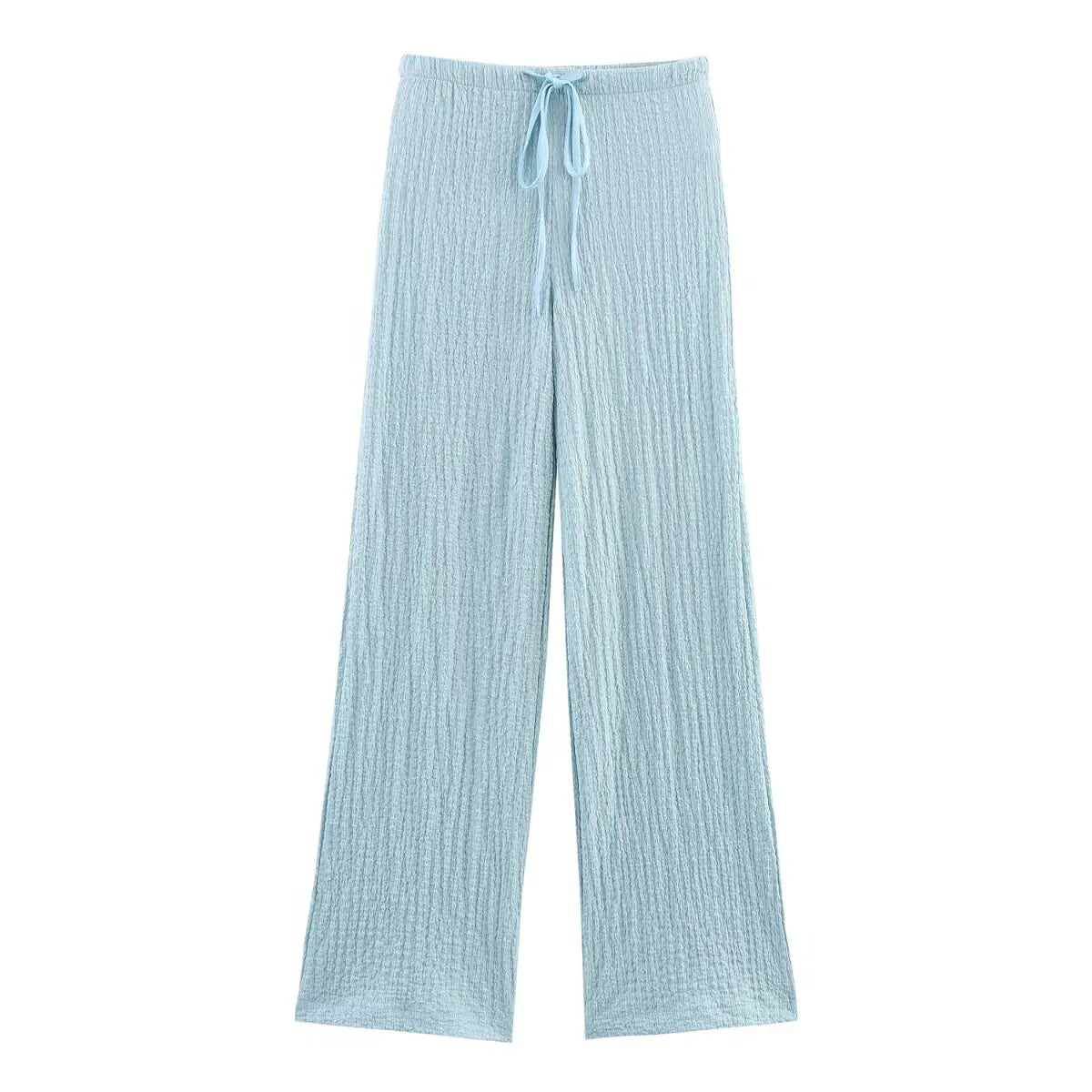 2025 new women's clothing European and American style fashionable and versatile textured straight casual trousers