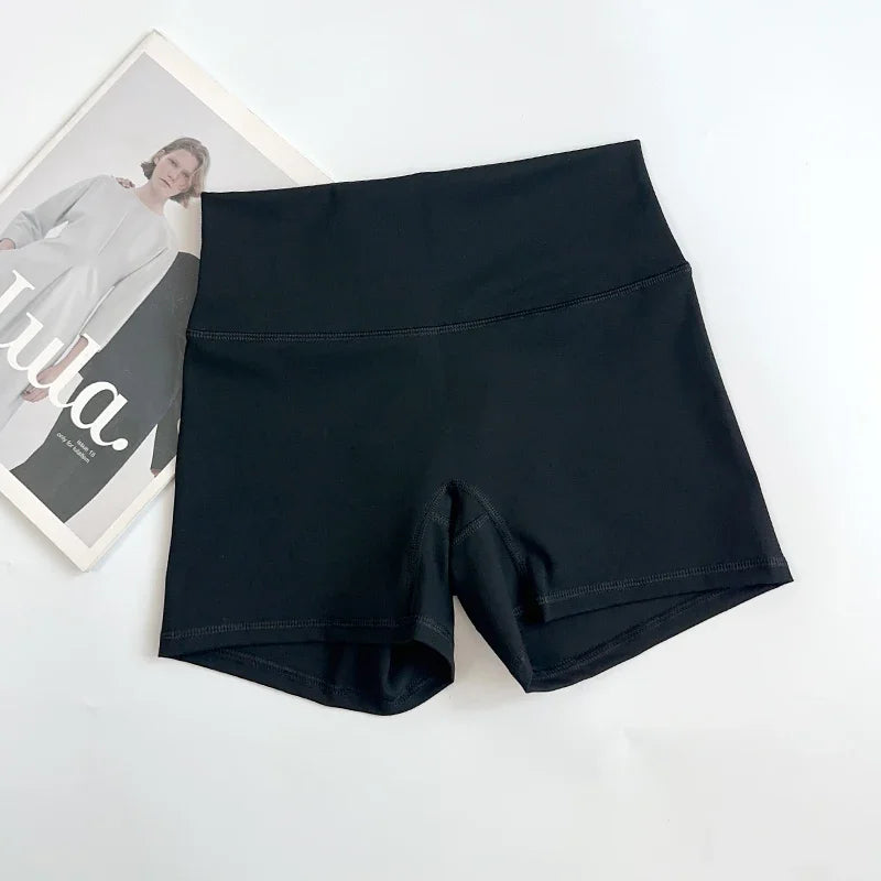 Women Sports Biker Shorts Women Naked Feeling High Waist Yoga Shorts Push Up Fitness Leggings Tummy Control Yoga Slim Shorts