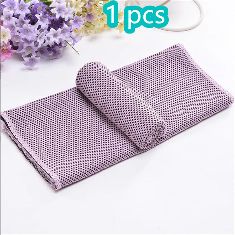 1-10pcs Cooling Towel Instant Relief Microfiber Cool Towels Chilling Neck Wrap Ice Cold Rags Sports Fitness Camping Hiking