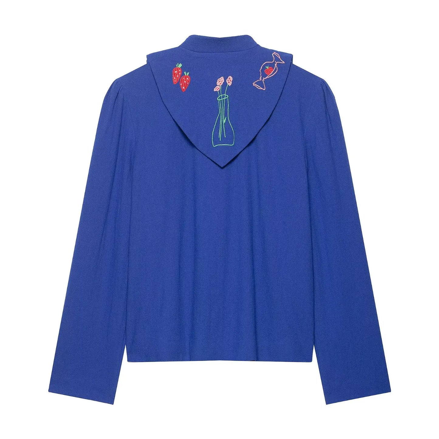 Women's New Jacket Women's Embroidered Jacket Women's Hooded Long Sleeve Tops Button Designs