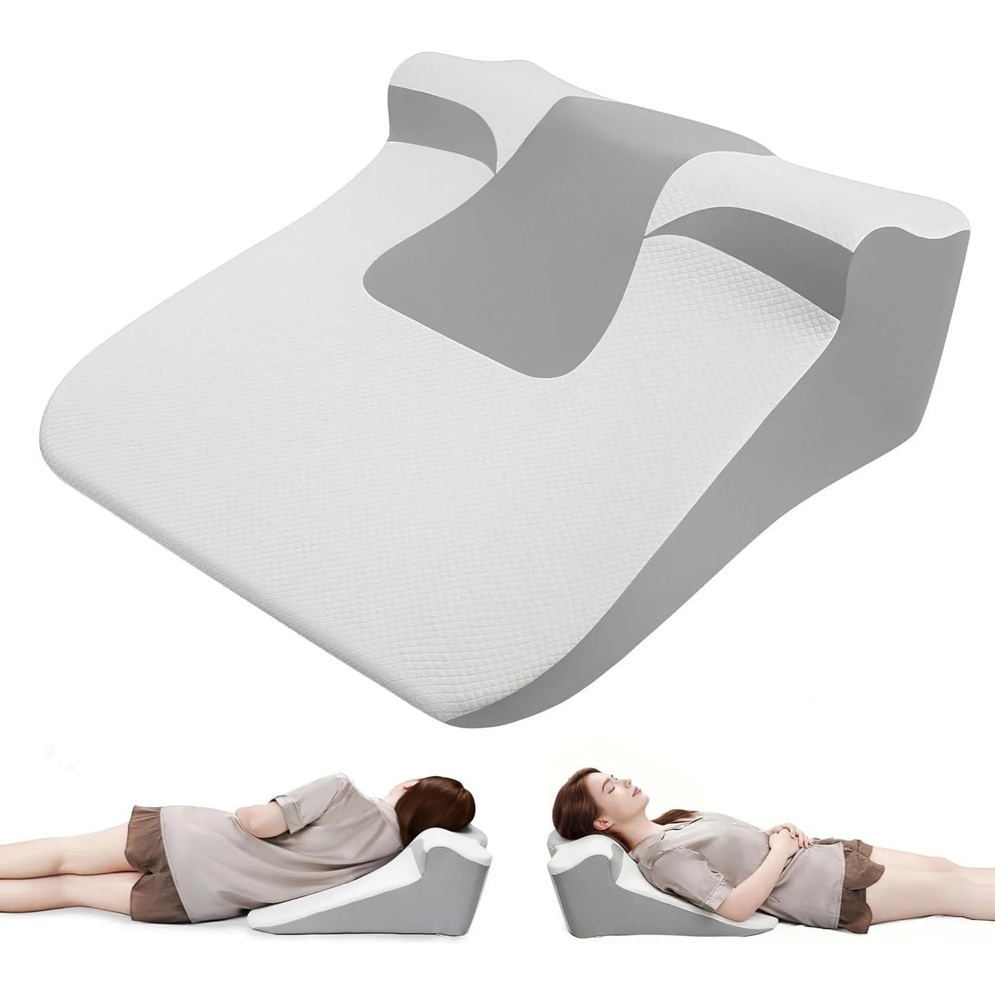 Bed Wedge Sleeping Pillows for Acid Reflux or Sleeping with New Prone Position Ergonomic Pillow for Reading, Couple Life