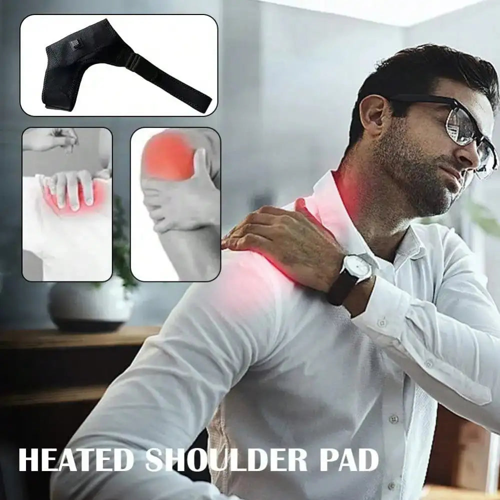 Electric Heating Heated Shoulder Brace Wrap Shoulder Massage Support Belt Strap for Arm Shoulder Fitness Brace Keep Warm