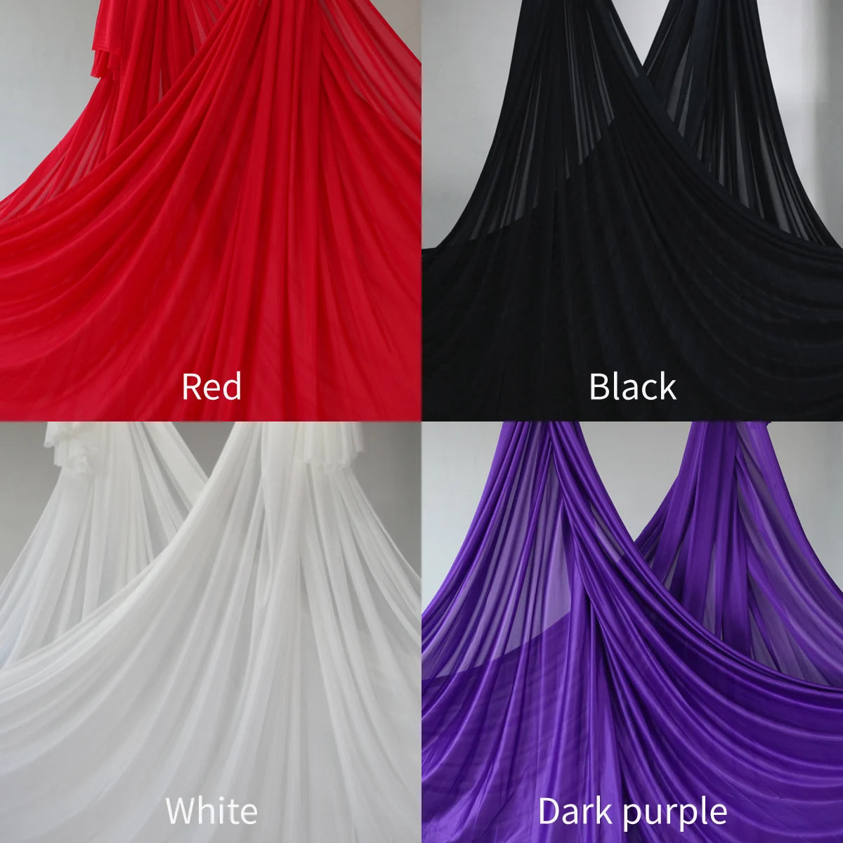 17.5yards 16m Aerial Silks Fabric for GYM Outdoor Yoga Hammock Aerial Silk Swing Fitness at Home Body Building Pilates Belt