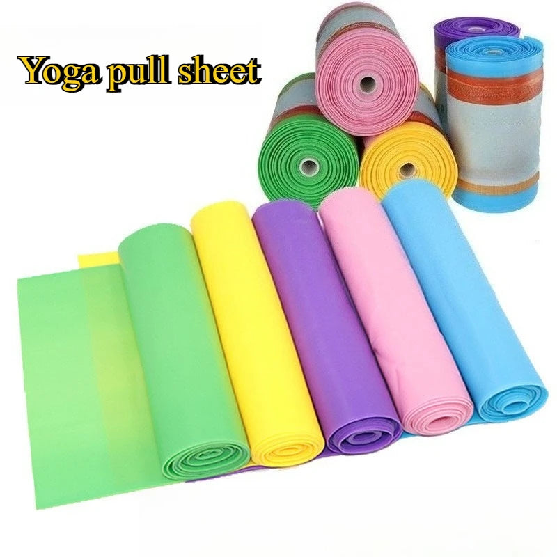 1pc 150cm*15cm yoga tension sheet elastic band resistance band elastic stretch band fitness plastic supplies can be cut
