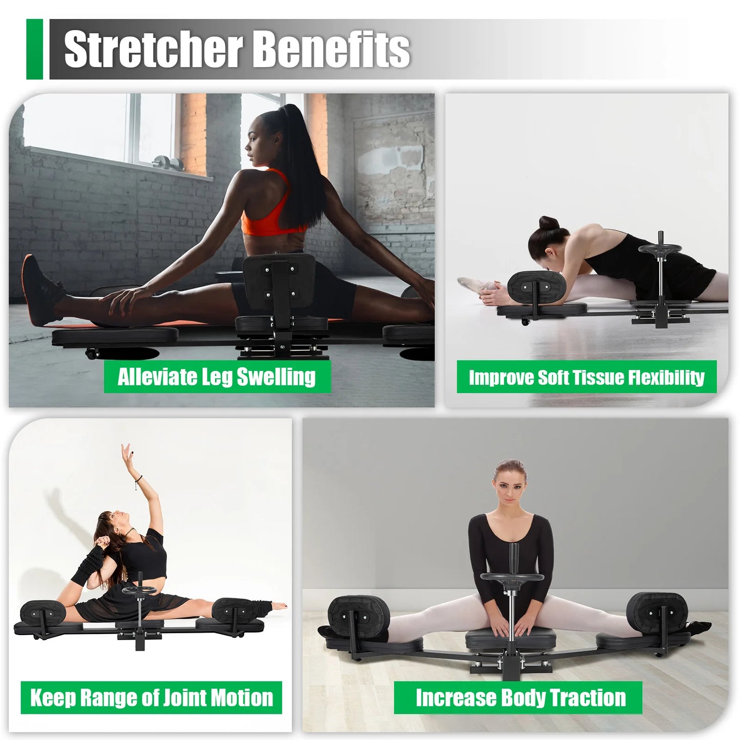 3 Bar Leg Stretcher Stretching Machine Heavy Duty Leg Stretcher Machine Gymnastics Yoga Splits Leg Stretching Flexibility