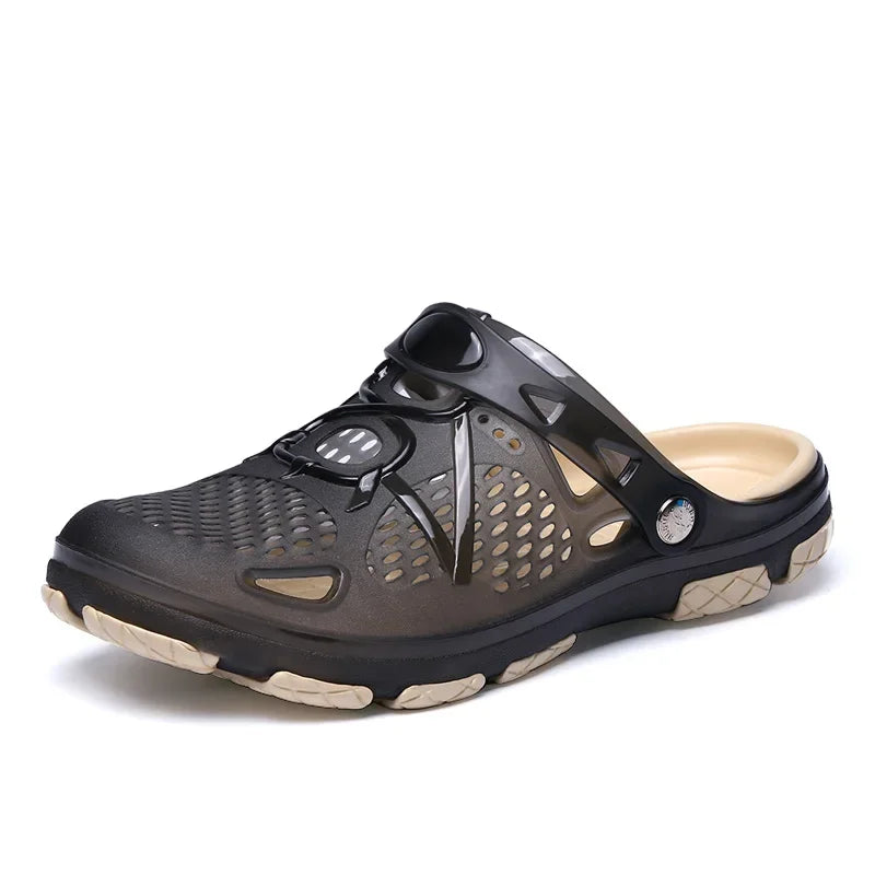 Fashion Men Slippers Casual Sandals Anti Slip Wear-Resistant Breathable Cushioning Color Blocking Design Versatile Sport Shoes