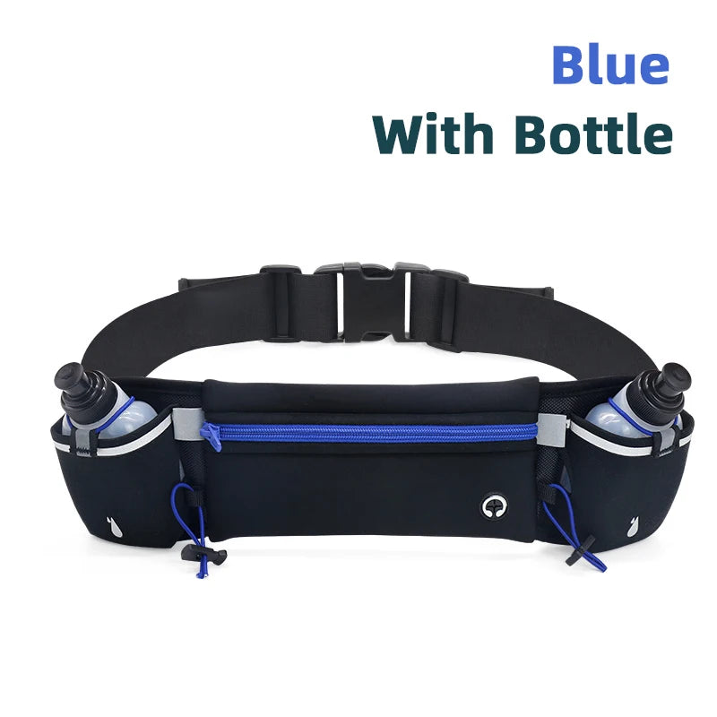 Marathon Trail Running Waist Pack For Phone Water Bottle Sports Fanny Pack Fitness Dual Pocket Running Belt Waist Bag Men Women