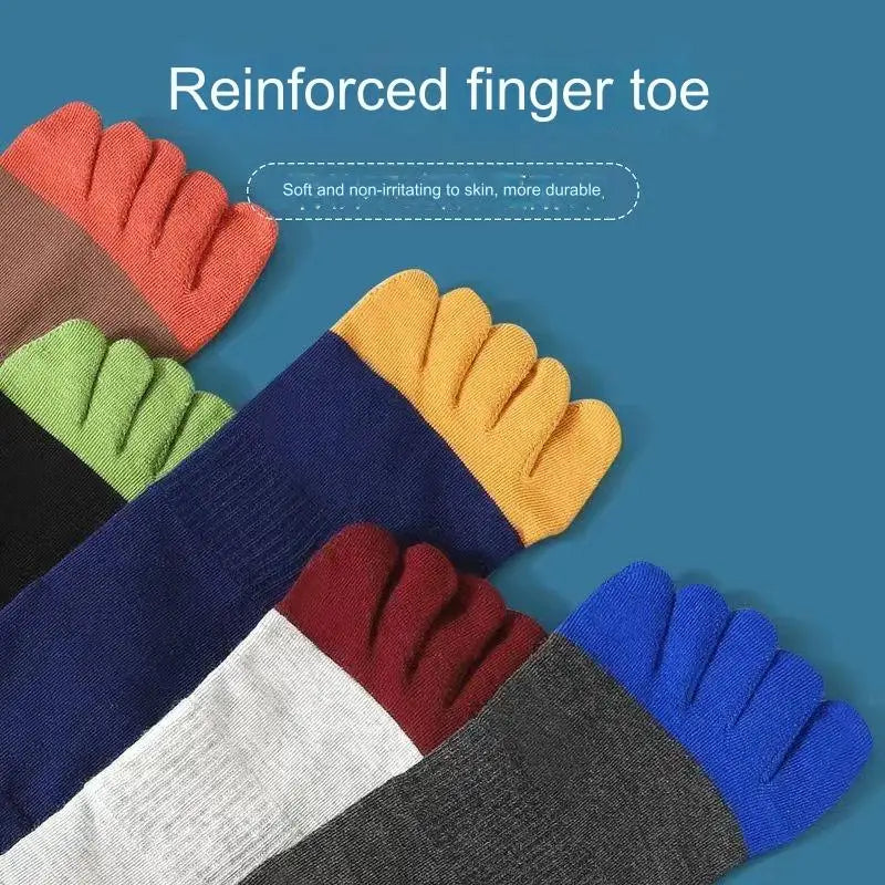 5 Pair Men's Casual Five-Toe Cotton Socks Breathable Five-Toe Sports Socks High Quality Split Toe Socks For Men