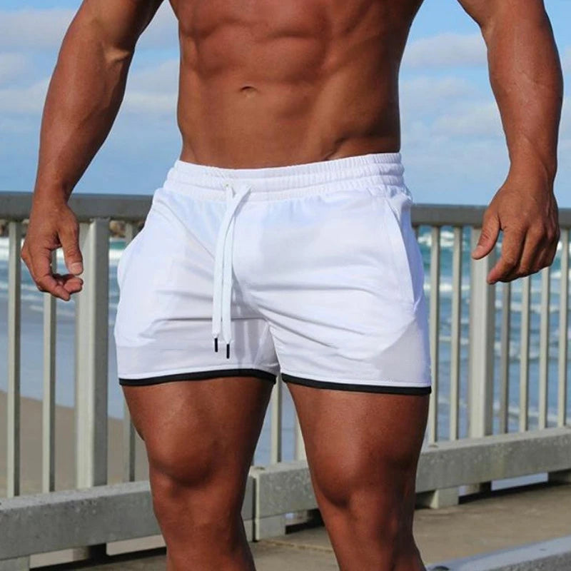 Summer Men Sports Shorts Fitness Basketball Beach Pants Mesh Breathable Bodybuilding Gym Training Shorts Men's Sweatpants