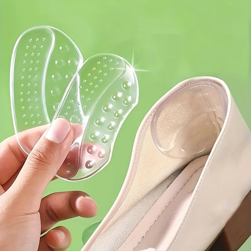 1Pair Heels Grips Silicone Heel Stickers for Women Men Anti Slip Heel Cushions Non-Slip Inserts Pads Foot Heel Care Protector