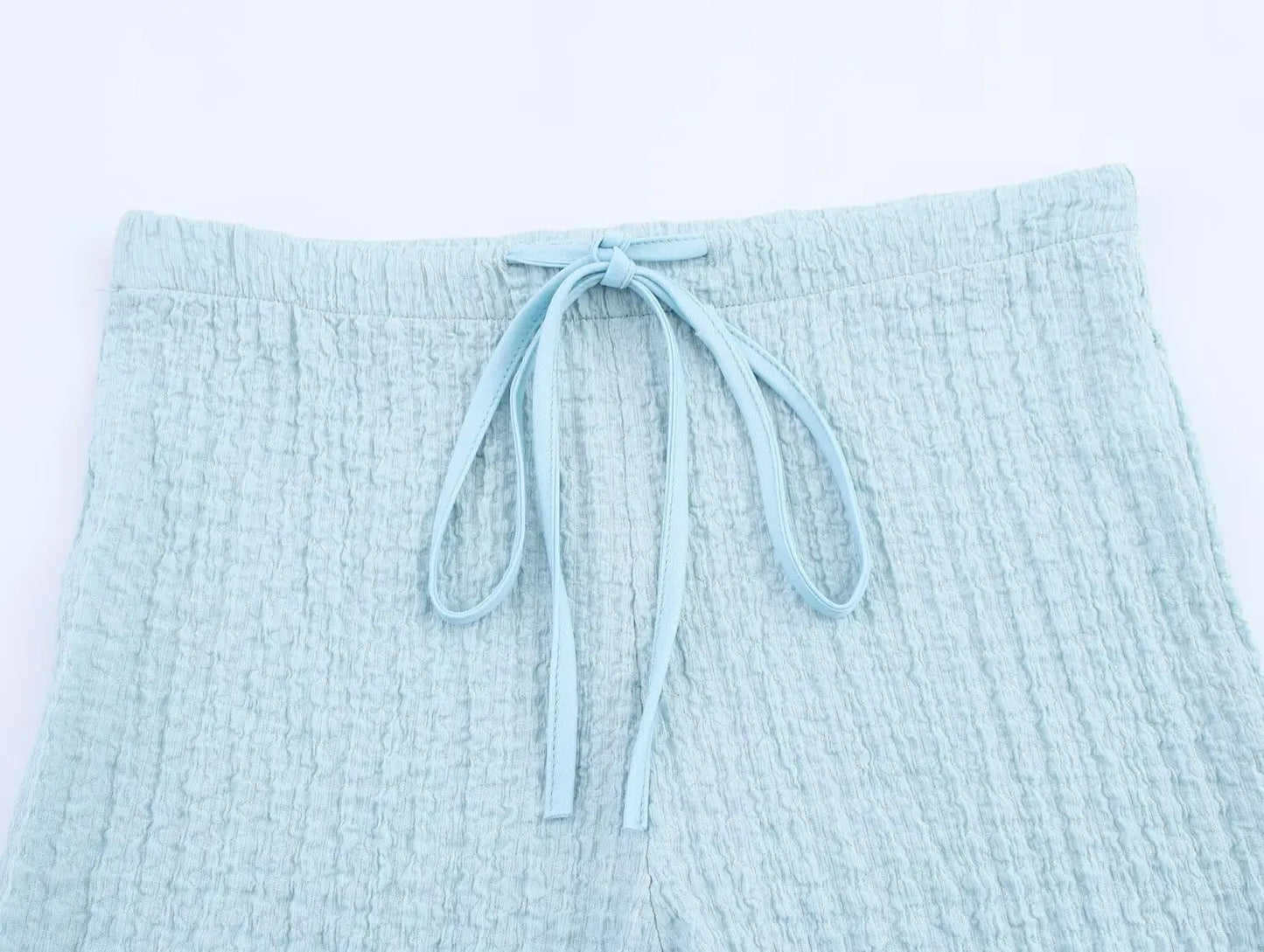 2025 new women's clothing European and American style fashionable and versatile textured straight casual trousers