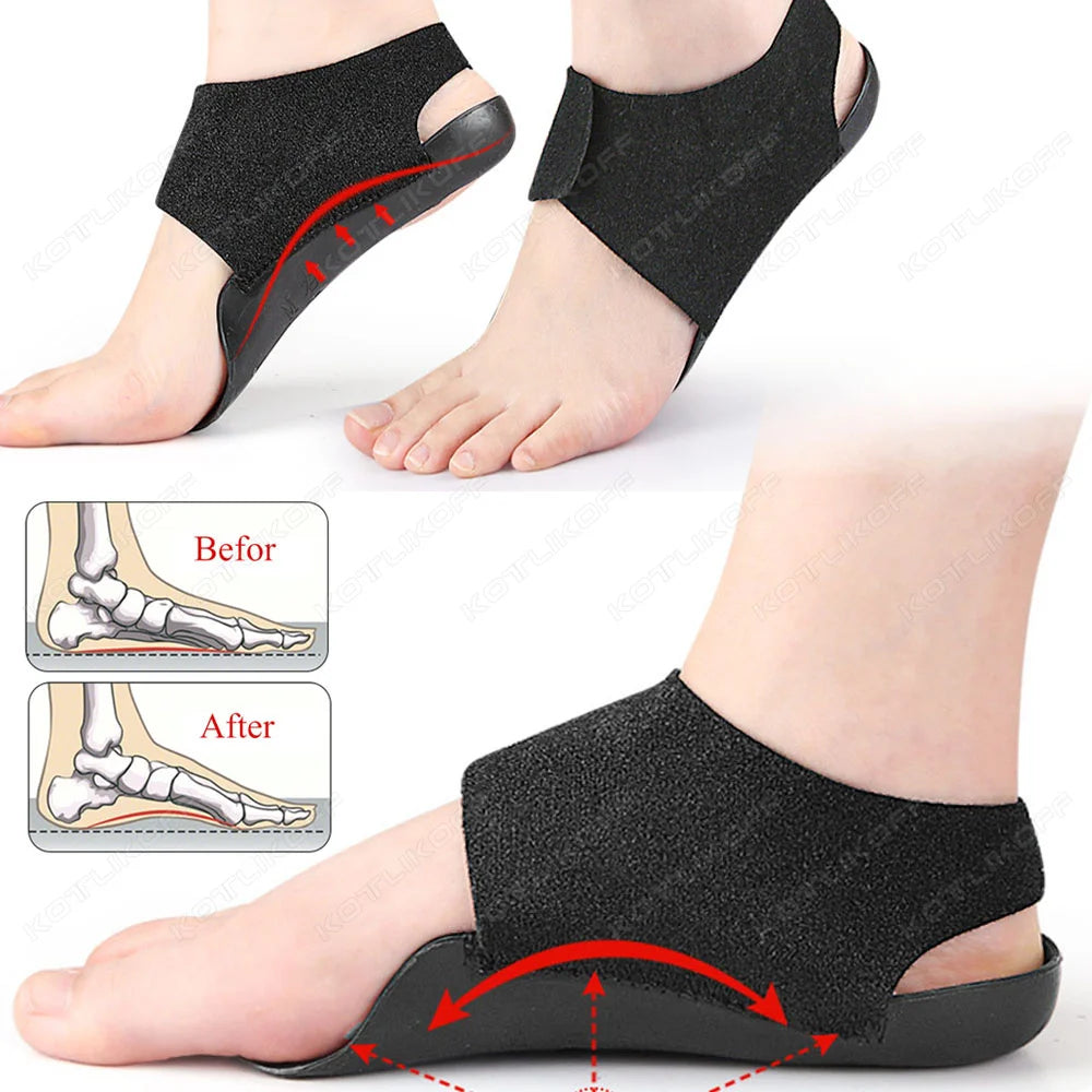 KOTLIKOFF Orthotic Arch Support Shoe Inserts for Flat Feet Arch insole Walking Pad Shock-absorbing For Feet Care Insoles Unisex