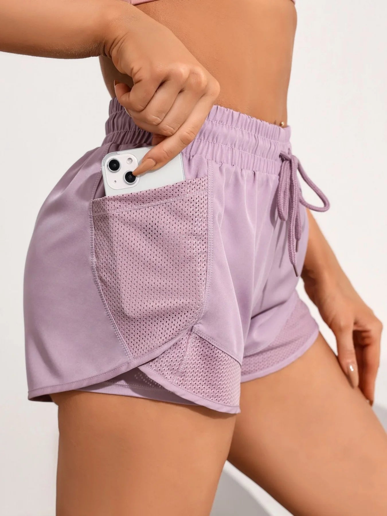 Gym training, running, high waist, breathable exercise, elastic fitness, daily wear of yoga shorts