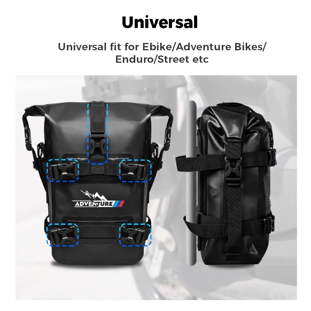 For BMW R1200GS R1250GS F850GS F700GS F900R ADV Motorcycle Bumpers Bag Waterproof 8L Side Frame Crash Bar Bag Tools Storage Bags