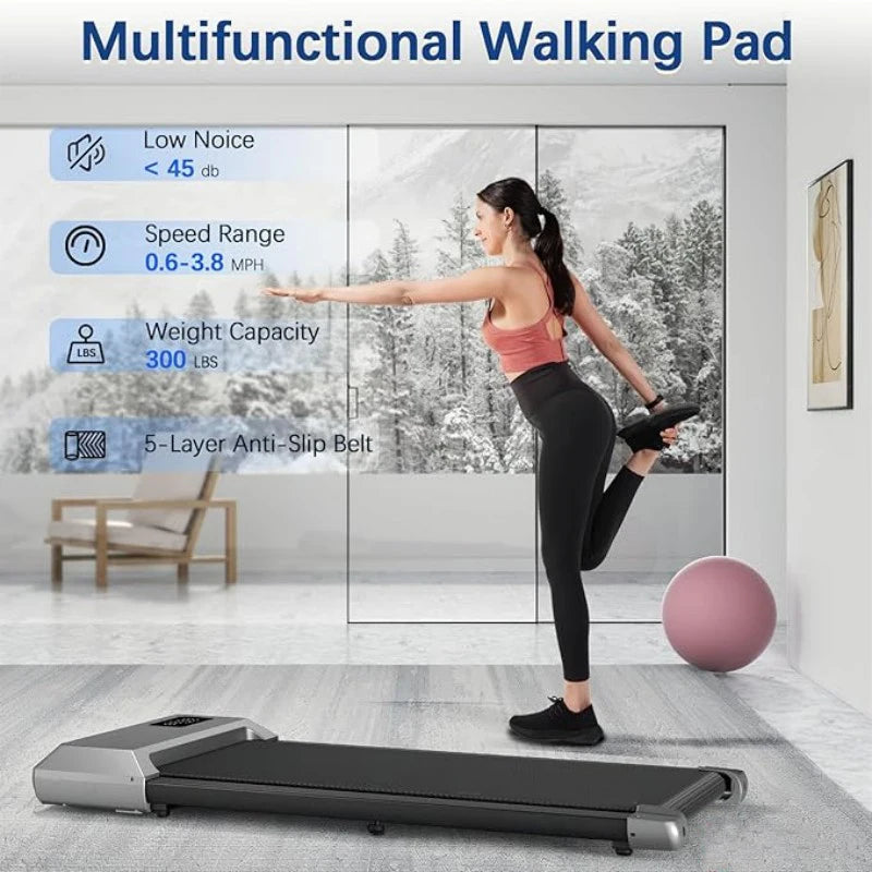 Treadmills for Home 2.5HP Remote Control LCD Display 300LBS Walking Pad Treadmills Portable Walkingpad Fitness Exercise Machine