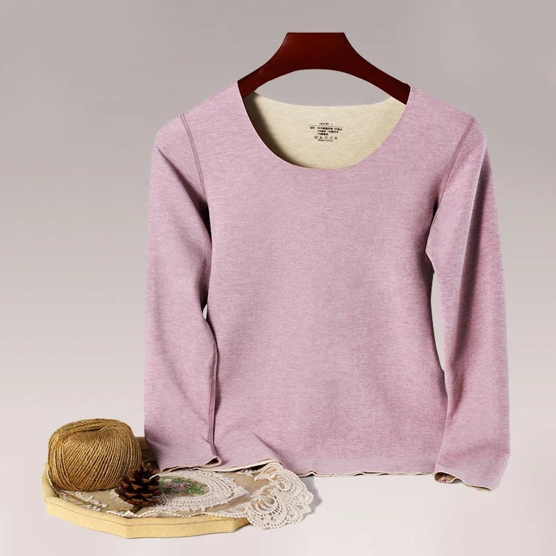Women's thermal underwear wear seamless women's autumn clothes with a thick base of cashmere autumn and winter single wool autum
