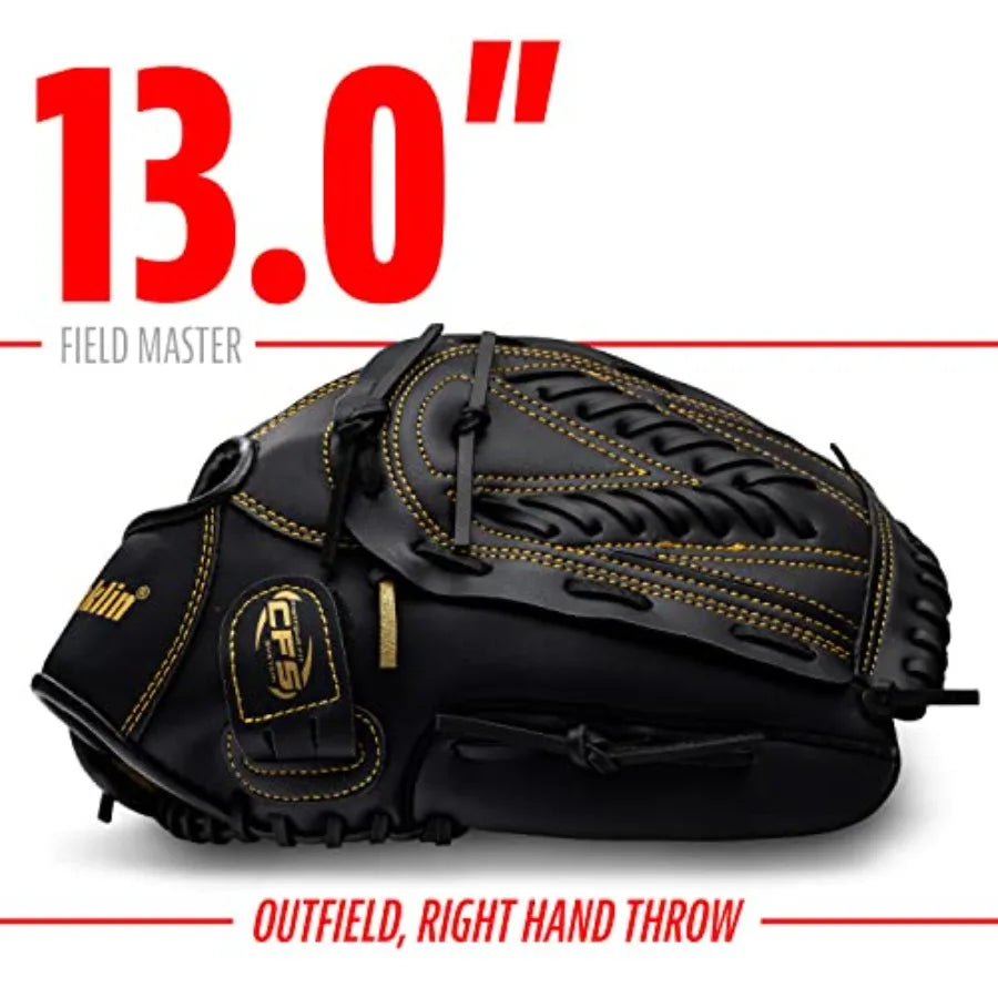 Field Master Baseball + Softball Glove - Field Master Adult + Youth Baseball + Softball Mitt - Men's + Women's Gloves