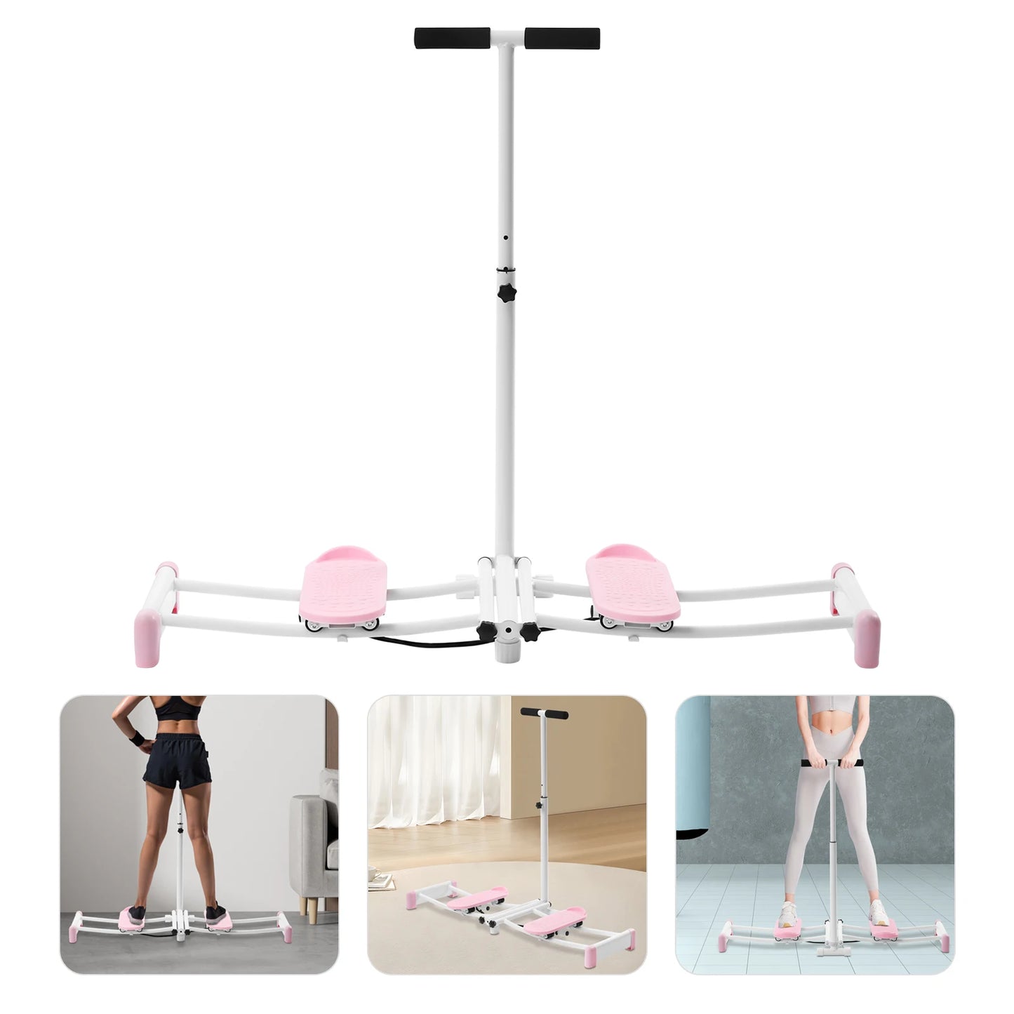 Foldable Pelvic Floor Muscle Fitness Equipment Adjustable Leg Exercise Equipment Ski Thin Legs Hip Exerciser pPink/Purple