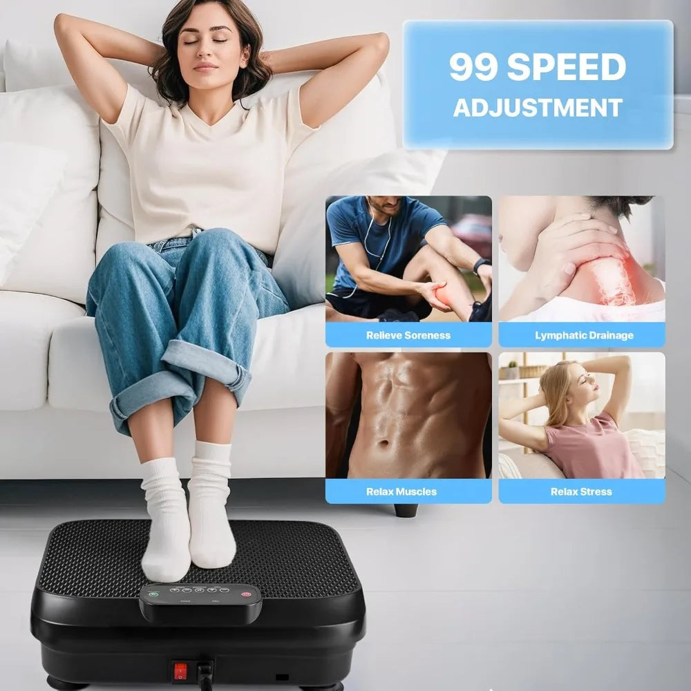 Vibration Plate Exercise Machine for Lymphatic Drainage Weight Loss,Whole Body Workout Vibration Fitness Platform,Mini Shake Pla
