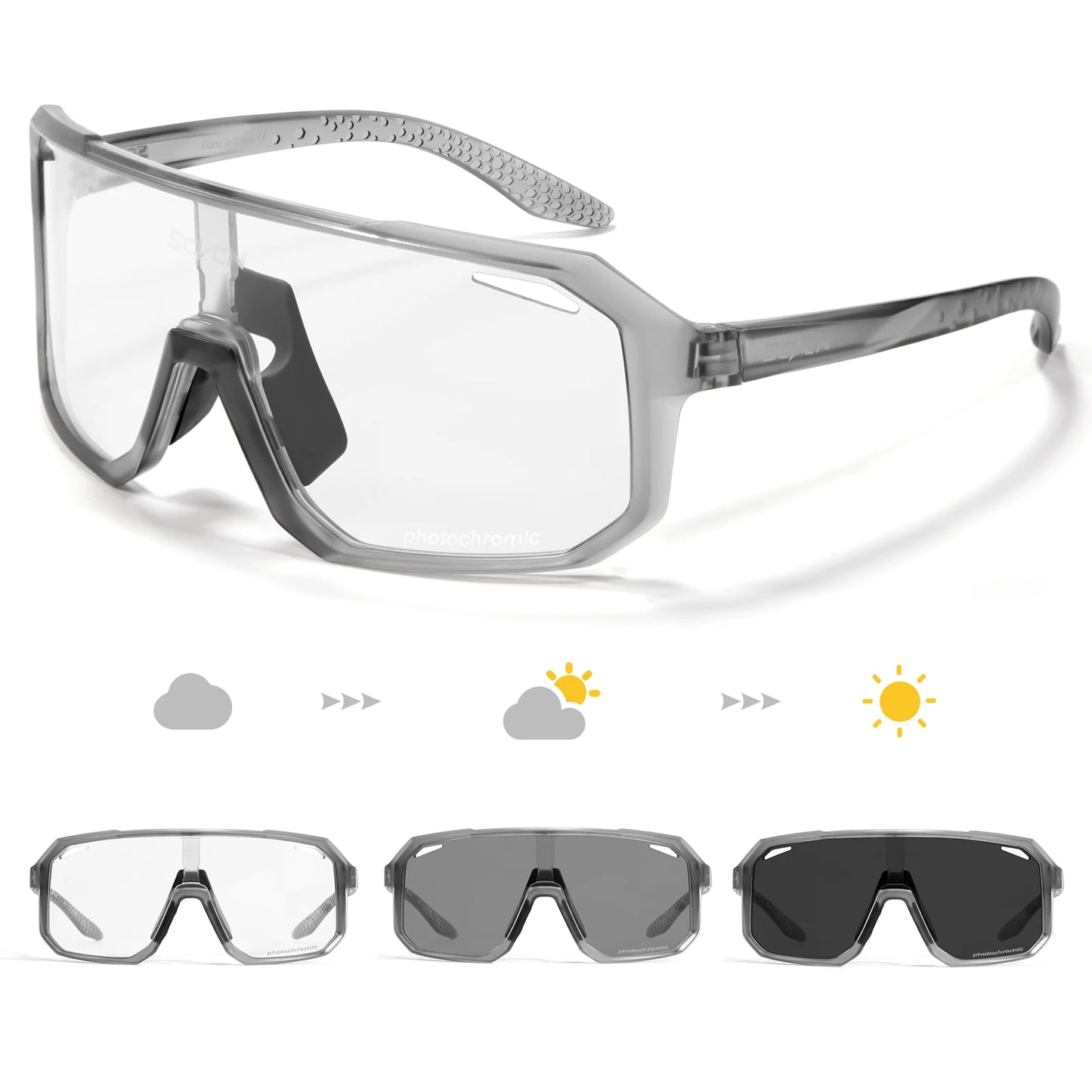 SCVCN Cycl Glasses Photochromic Cycling Sunglasses Men UV400 Eyewear Sports MTB Outdoor Goggles Bicycle Glasses Women Sunglasses