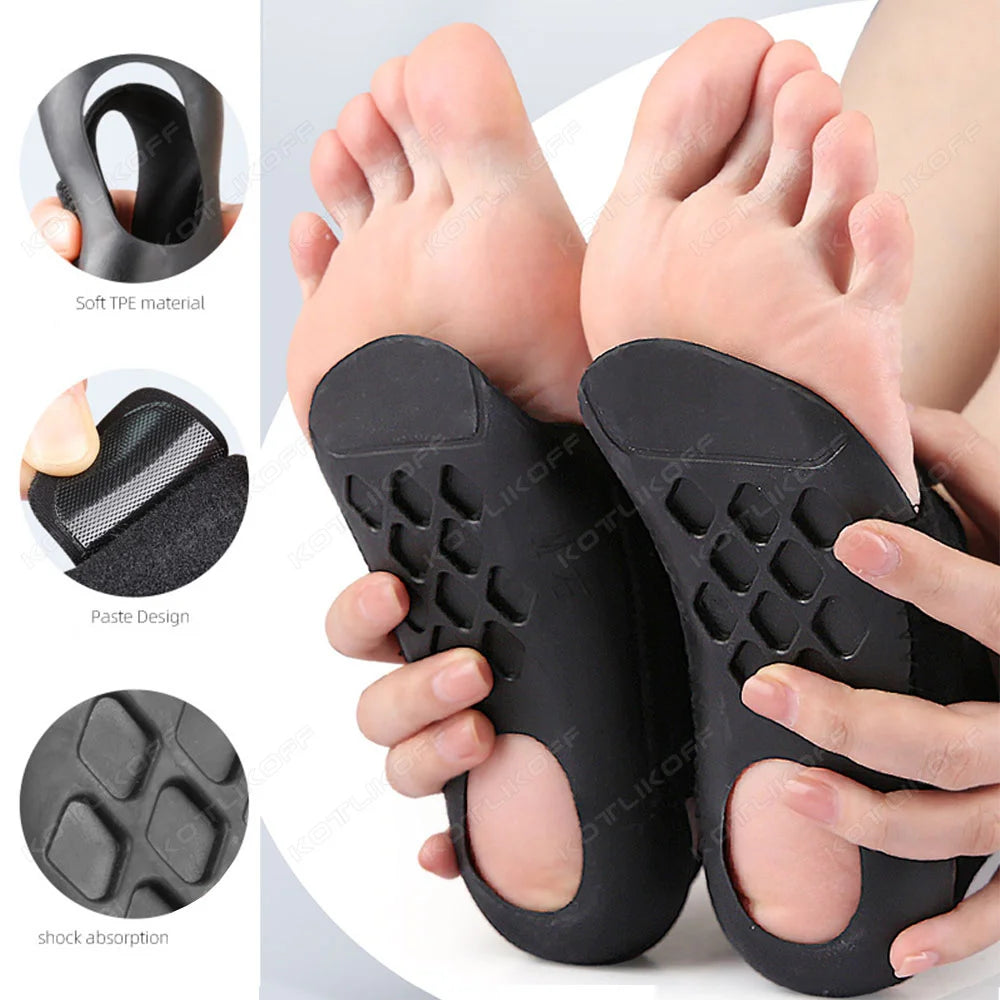 KOTLIKOFF Orthotic Arch Support Shoe Inserts for Flat Feet Arch insole Walking Pad Shock-absorbing For Feet Care Insoles Unisex