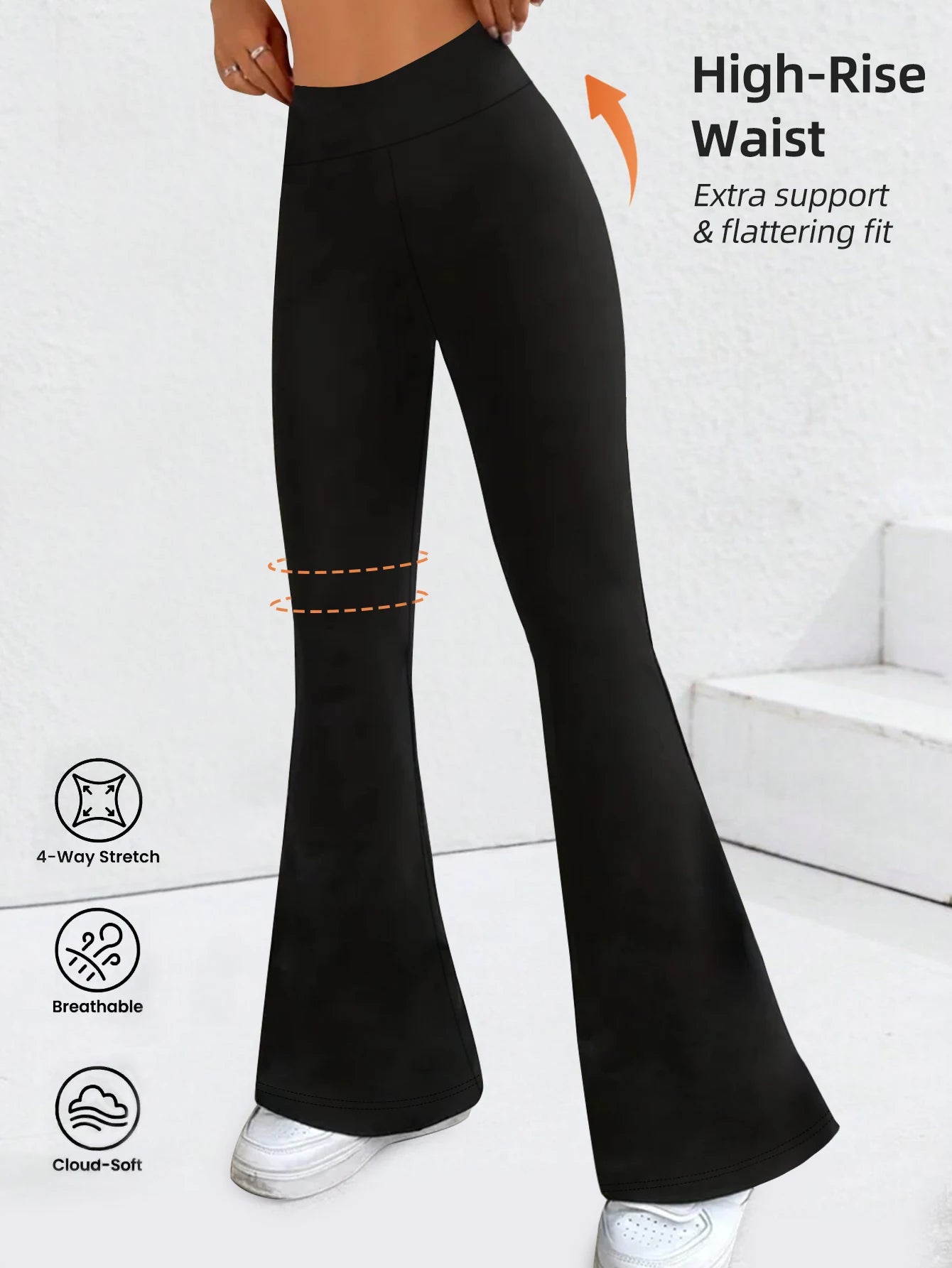 Fitfemme Women's Tummy Control Yoga Leggings - High Waist Mesh Panel Workout Pants Gym Running