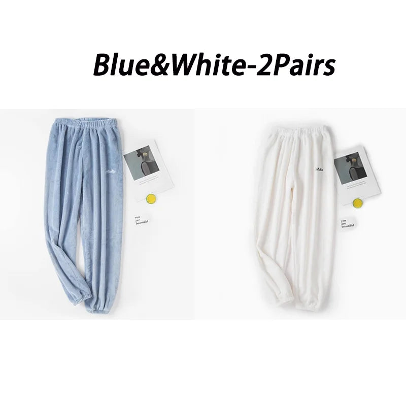 Winter Women Underwear Thermal Warm Trousers Velvet Pajama Pants Waist Home Women Casual Cashmere Trousers Autumn