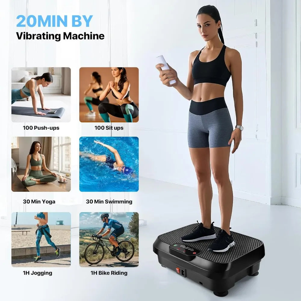 Vibration Plate Exercise Machine for Lymphatic Drainage Weight Loss,Whole Body Workout Vibration Fitness Platform,Mini Shake Pla