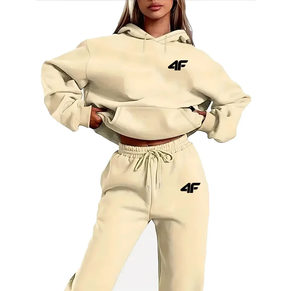 Autumn Winter Two Piece Set for men Drawstring Women's Tracksuit Hooded Suit Quality Comfortable Casual Pullover Fashion New