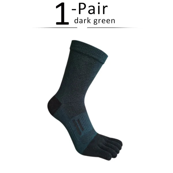 1/4 Pairs Toe Short Socks Sport Man Compression Cotton Sweat-Absorbing Young Casual Anti-Bacterial Breathable 5 Finger Socks