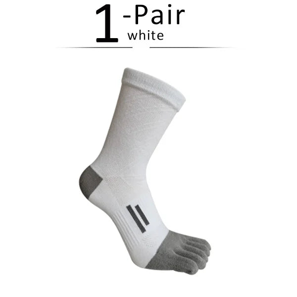1/4 Pairs Toe Short Socks Sport Man Compression Cotton Sweat-Absorbing Young Casual Anti-Bacterial Breathable 5 Finger Socks