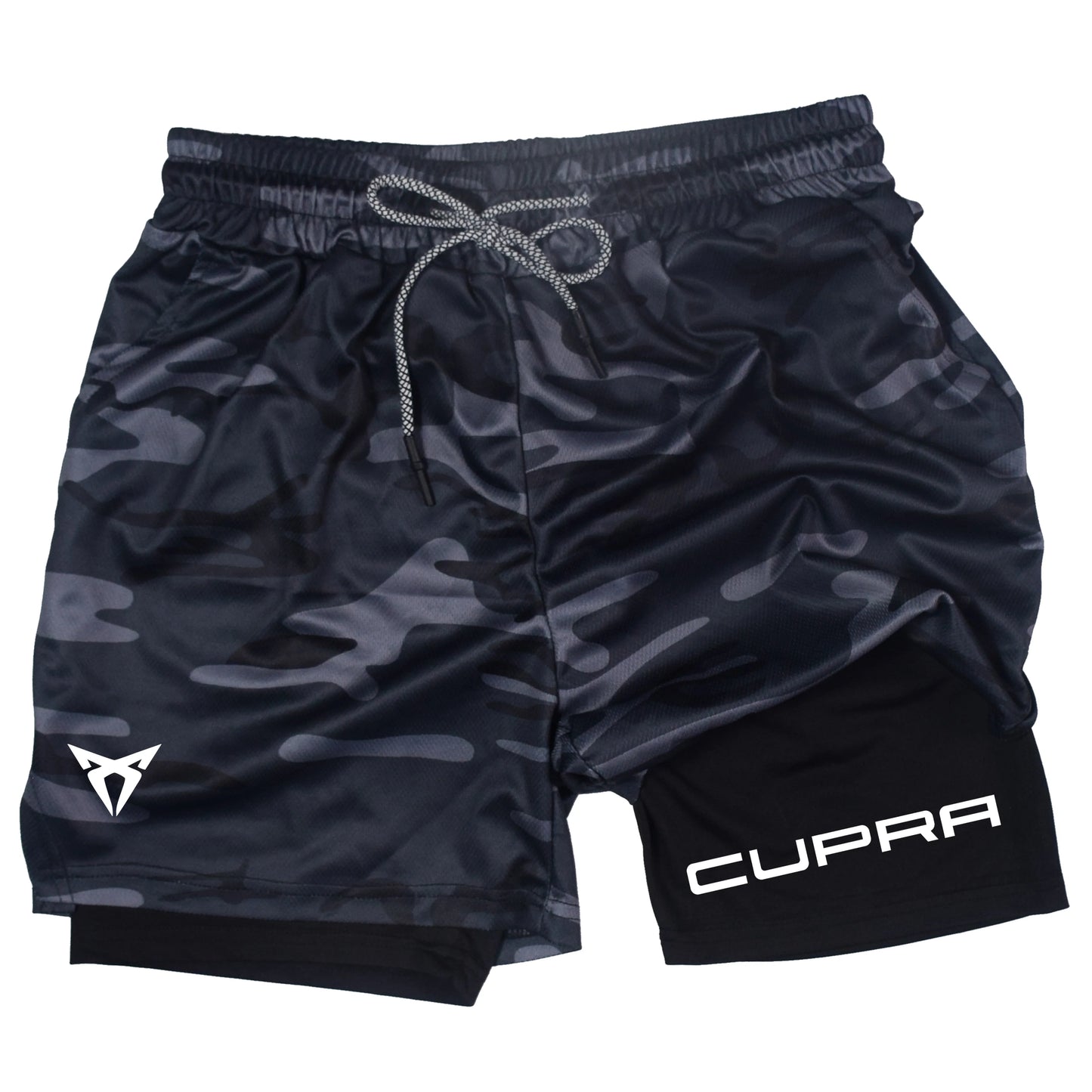 Men's Two-in-one Sports Shorts Breathable Casual Quick-drying Double-layer Shorts Summer Running Sportswear Bottoms M-3XL RL0244