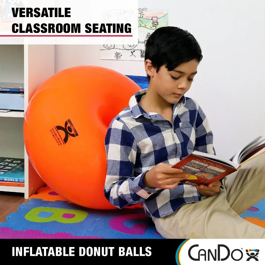 34" Donut Exercise Workout Core Training Swiss Stability Ball for Yoga Pilates and Balance Training in Gym Office or Classroom