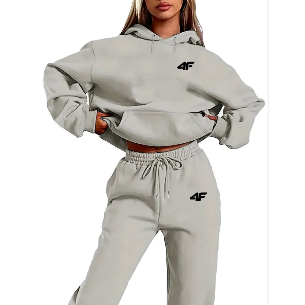 Autumn Winter Two Piece Set for men Drawstring Women's Tracksuit Hooded Suit Quality Comfortable Casual Pullover Fashion New