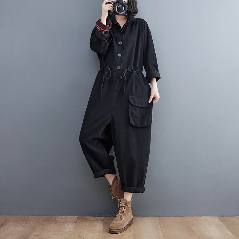 Women's Casual One-Piece Autumn Clothes New Sle Retro Artistic Loose Large Size Inteated Pants Leisure Pants