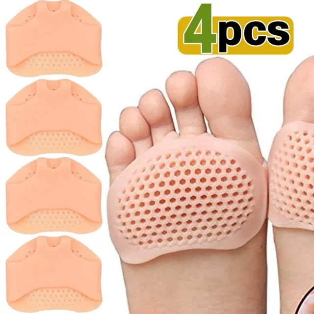 Silicone Metatarsal Pads Toe Separator Pain Relief Foot Pads Orthotics Foot Massage Insoles Forefoot Elastic Cushion Foot Care T