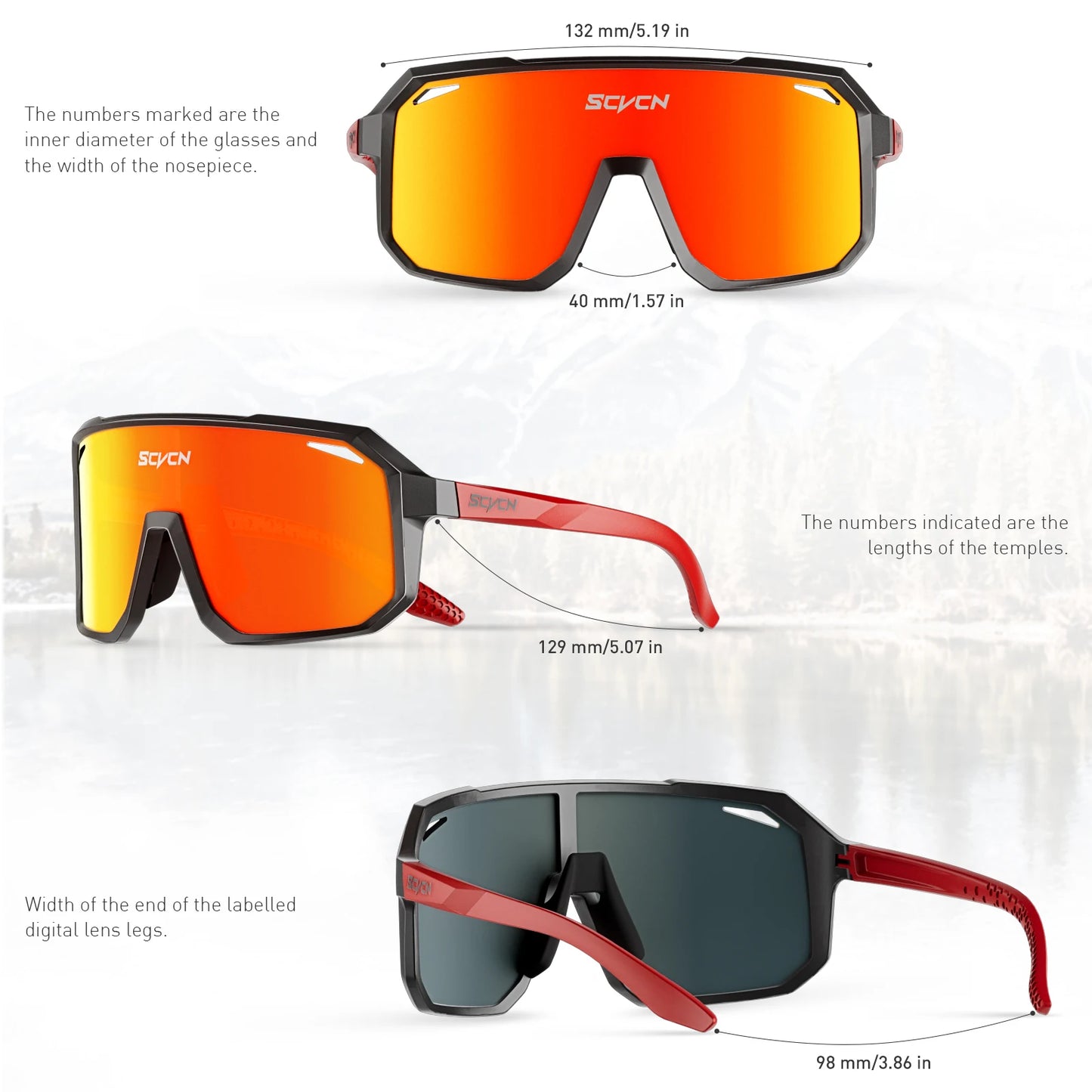 SCVCN Cycl Glasses Photochromic Cycling Sunglasses Men UV400 Eyewear Sports MTB Outdoor Goggles Bicycle Glasses Women Sunglasses