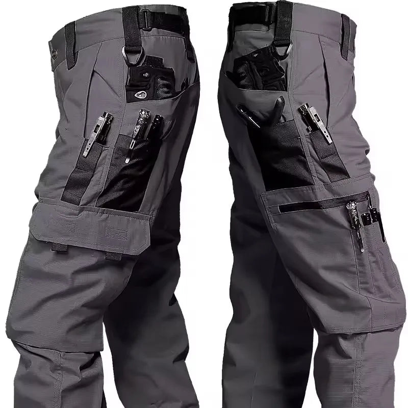 Multi-pocket Work Pants Men Waterproof Straight-leg Cargo Pants Outdoors Wear-resistant Hiking Casual Pants Spring Male Joggers