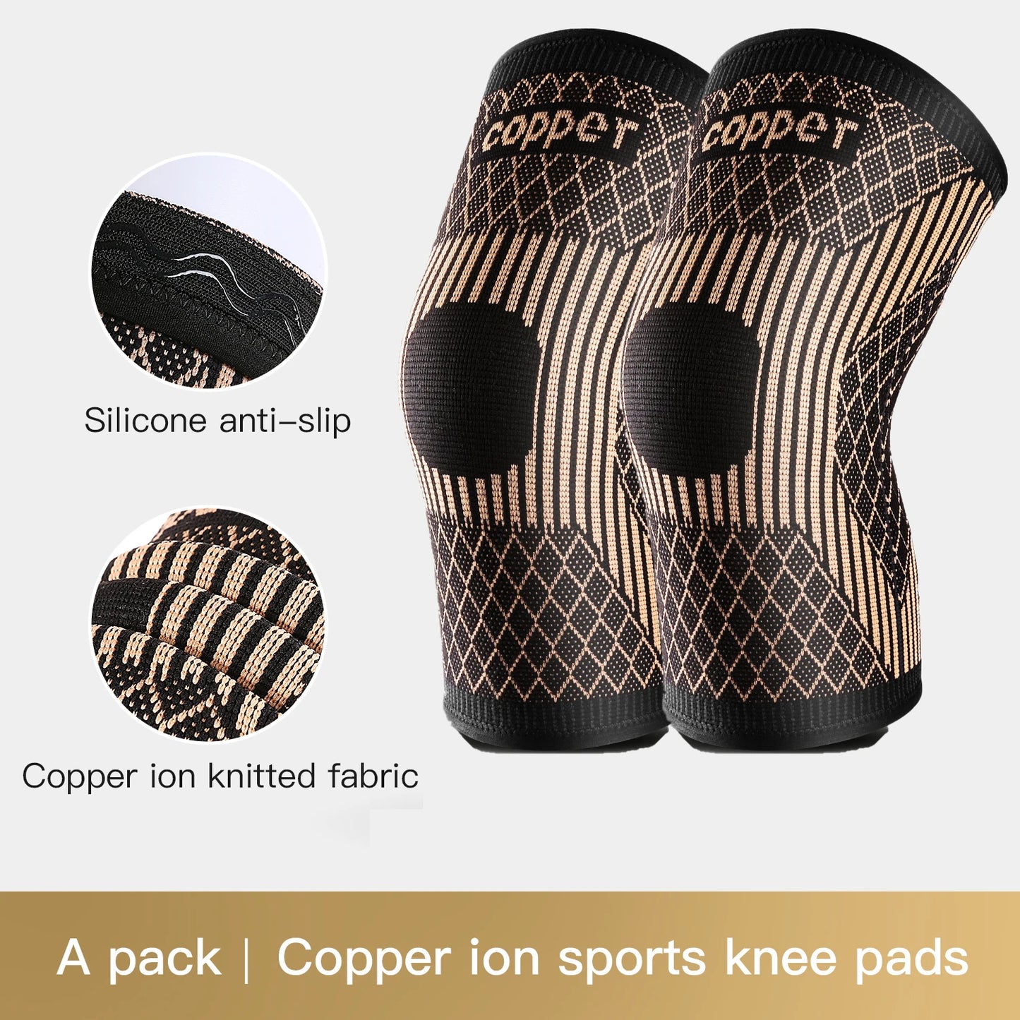 Copper Knee Brace for Arthritis Pain Support-Copper Knee Sleeve for knee pain Compression sleeve for Sports,Knee Pain Relief