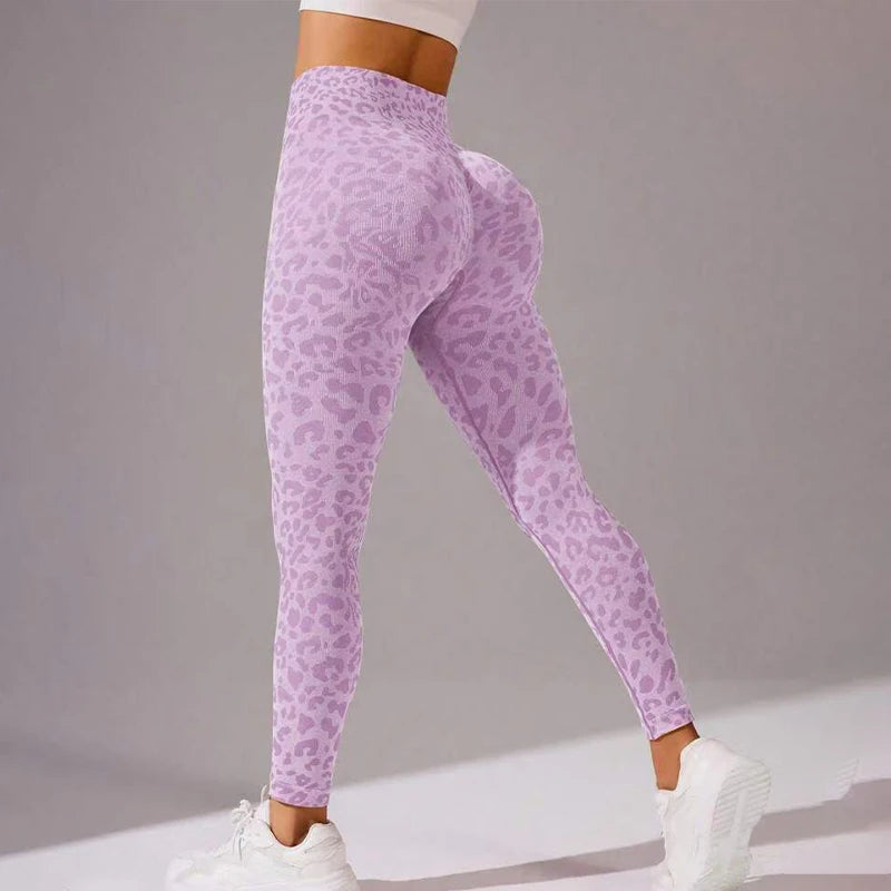 Sexy Leopard Yoga Leggings Women Seamless Slim Tights High Waist Hip Lift Trainning Fitness Outdoor Sports Tights for Women